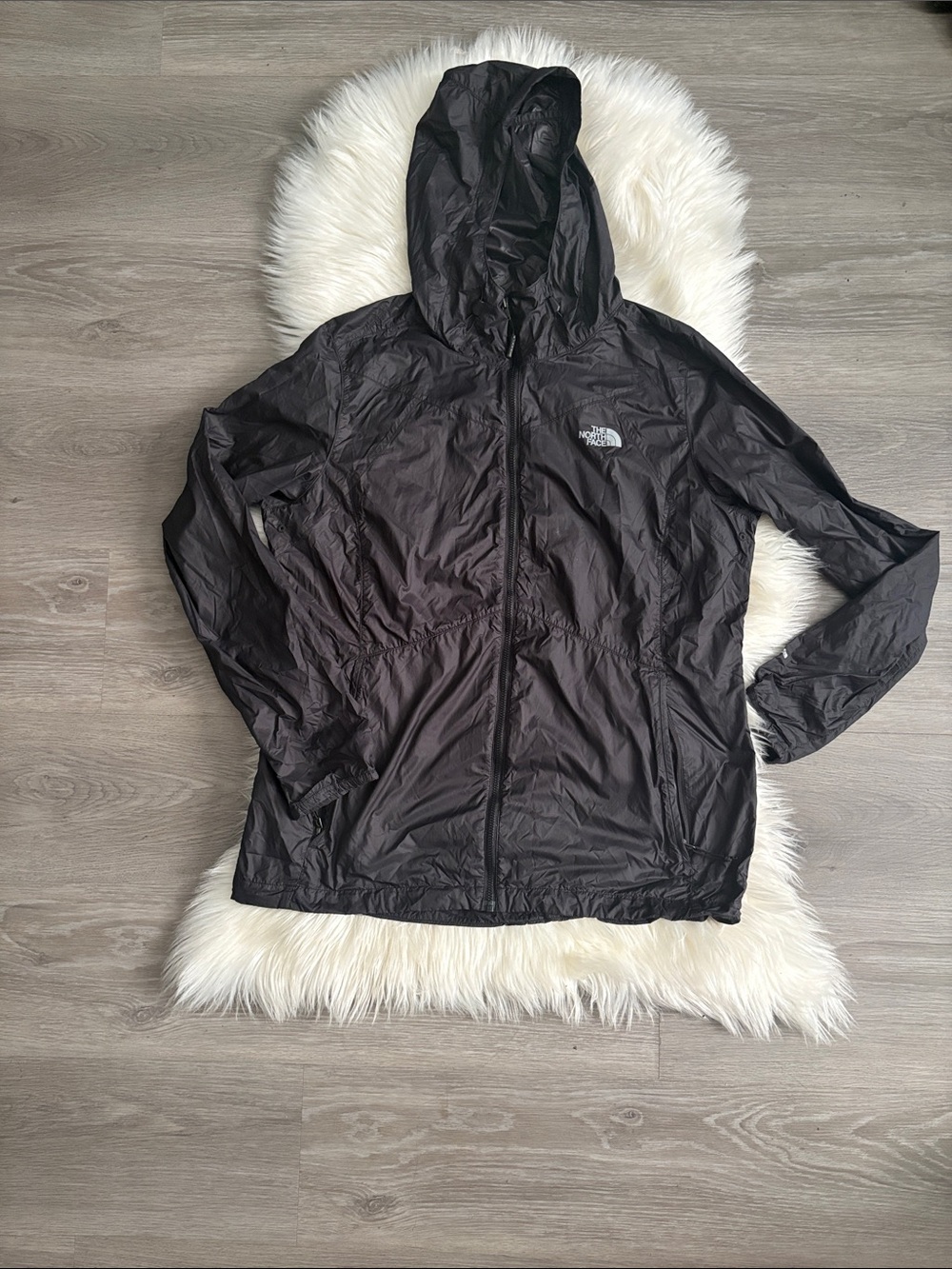 The North Face Women's Black Hooded Packable Jacket